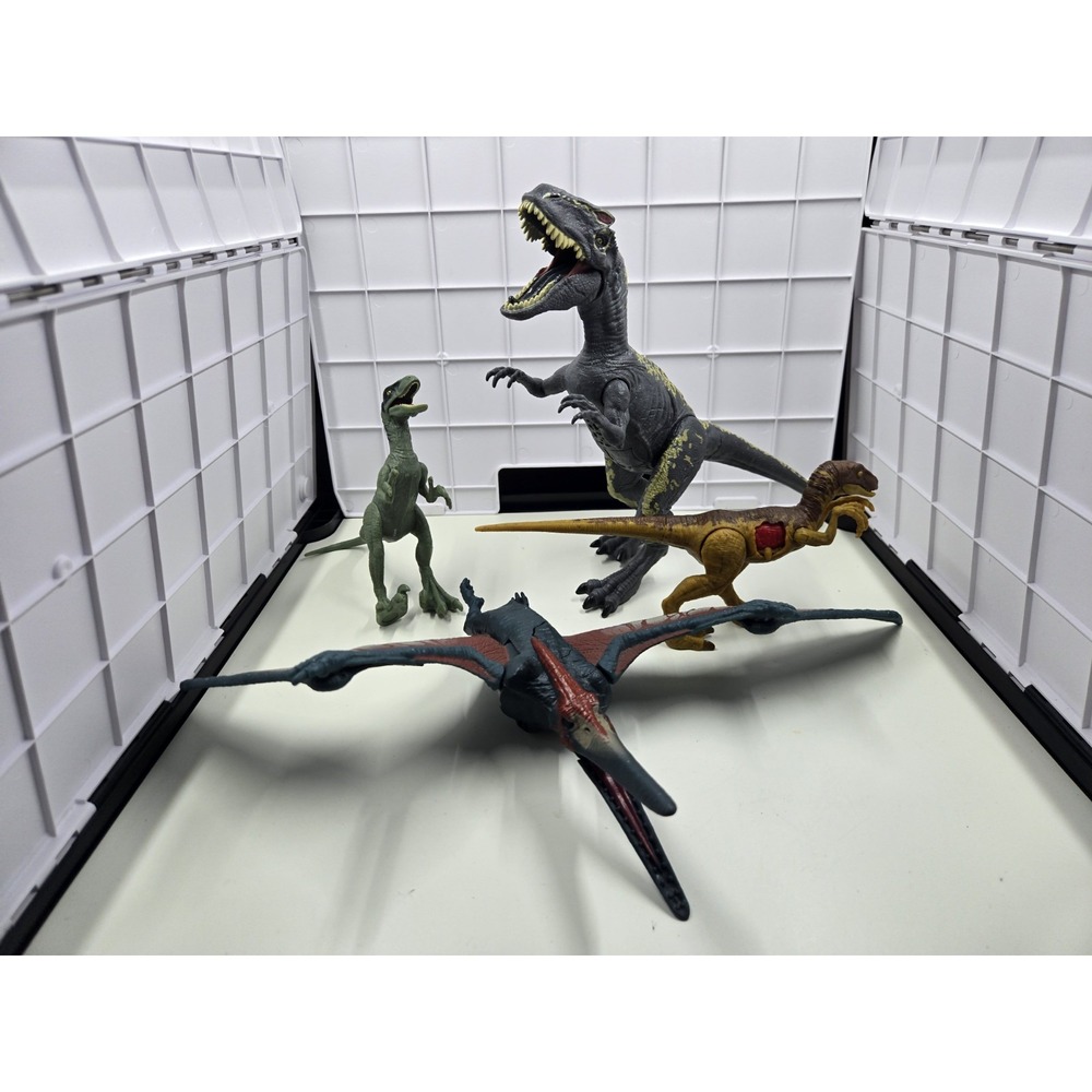 Jurassic Park Jurassic World Raptor Dinosaur Lot Of 4- Mattel 2017 Pterodactyl
